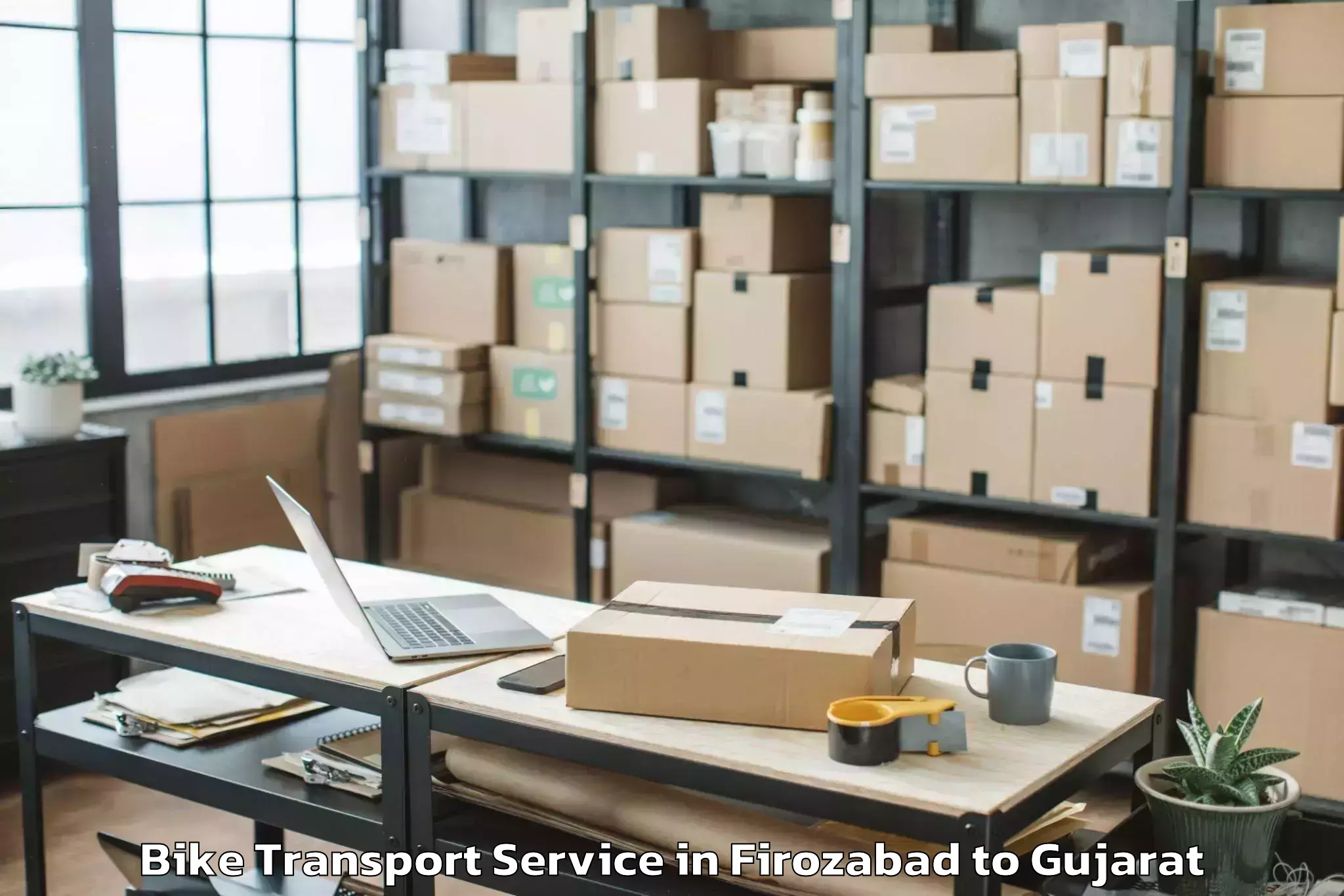 Efficient Firozabad to Dediapada Bike Transport